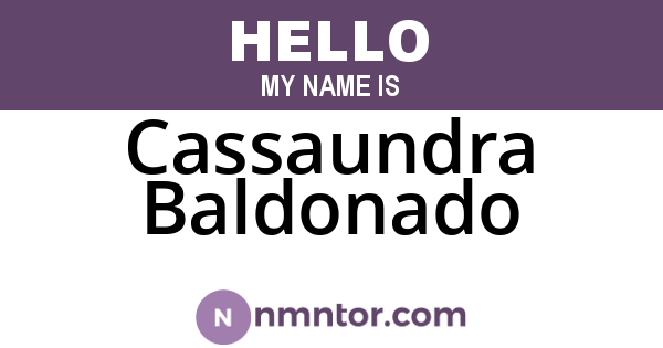 Cassaundra Baldonado
