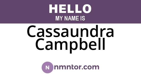 Cassaundra Campbell