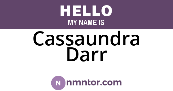 Cassaundra Darr