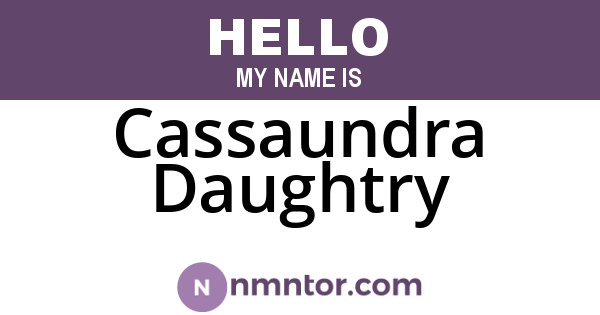 Cassaundra Daughtry