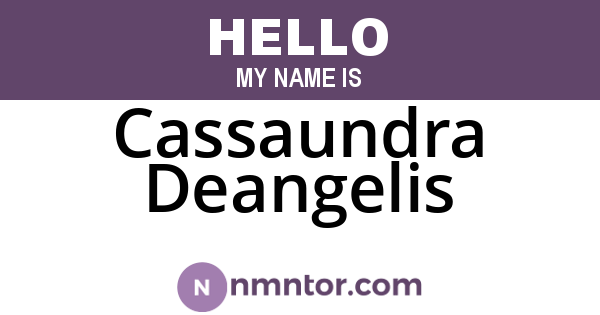 Cassaundra Deangelis