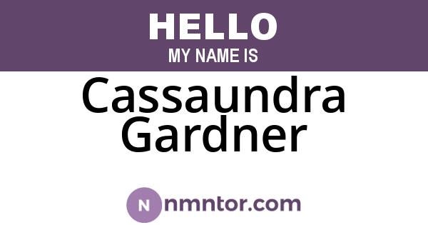 Cassaundra Gardner