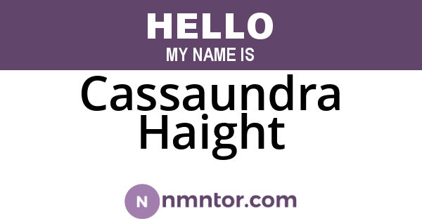 Cassaundra Haight