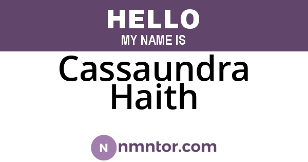 Cassaundra Haith