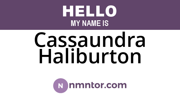 Cassaundra Haliburton