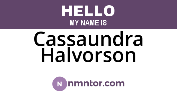 Cassaundra Halvorson