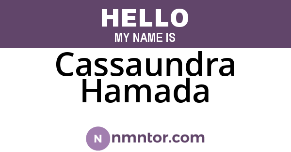 Cassaundra Hamada