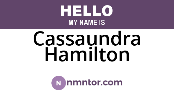 Cassaundra Hamilton