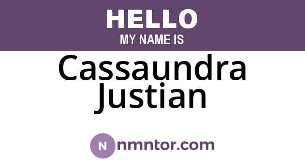 Cassaundra Justian