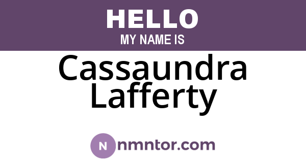 Cassaundra Lafferty