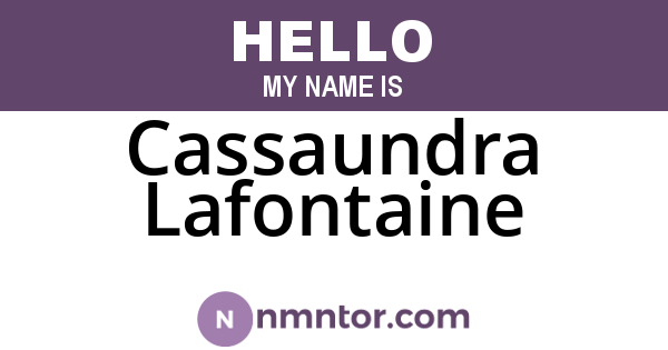 Cassaundra Lafontaine