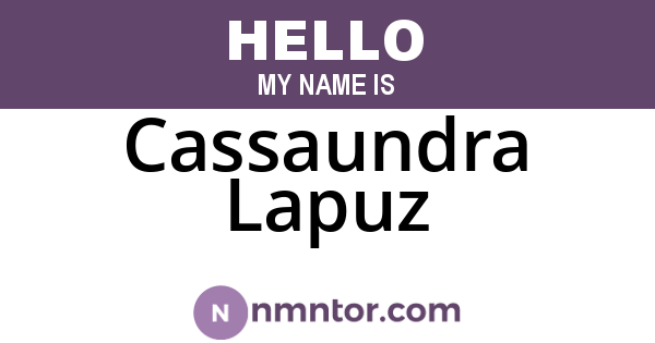 Cassaundra Lapuz