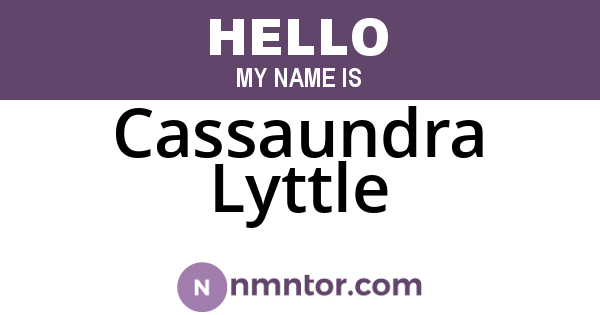 Cassaundra Lyttle