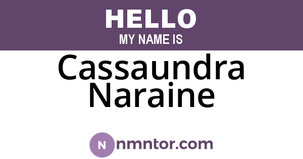Cassaundra Naraine