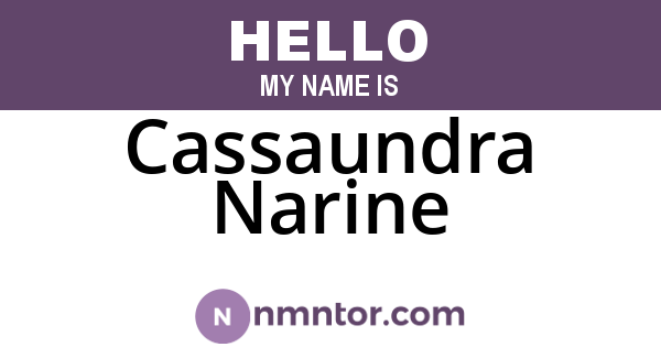 Cassaundra Narine