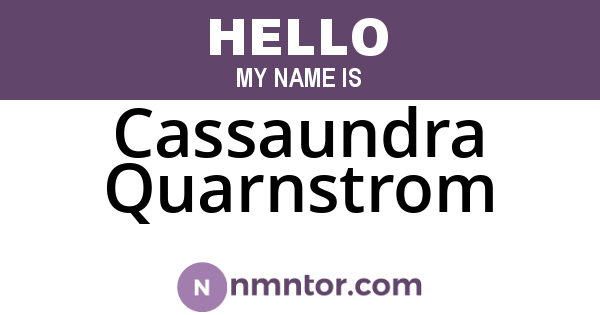 Cassaundra Quarnstrom
