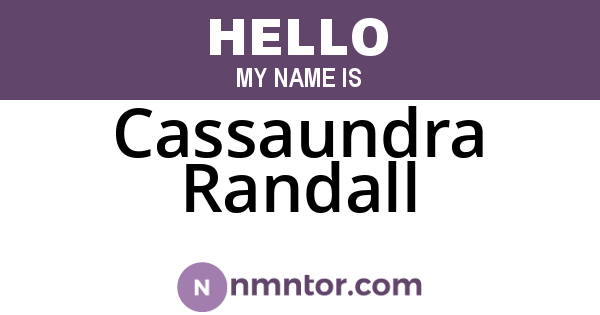 Cassaundra Randall