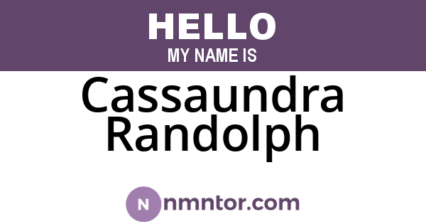 Cassaundra Randolph