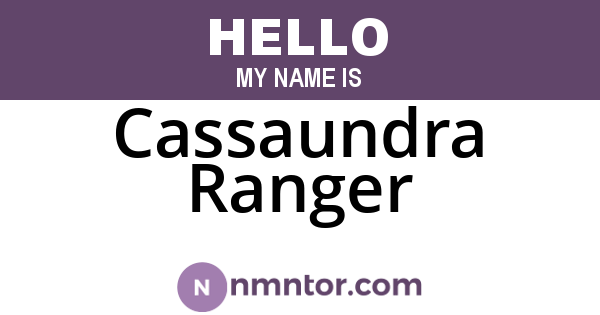Cassaundra Ranger