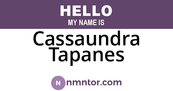 Cassaundra Tapanes