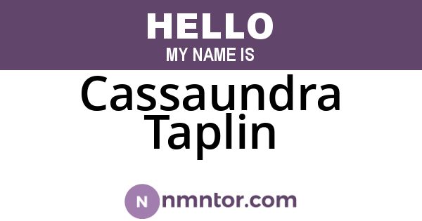Cassaundra Taplin