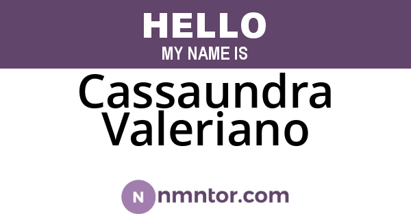 Cassaundra Valeriano