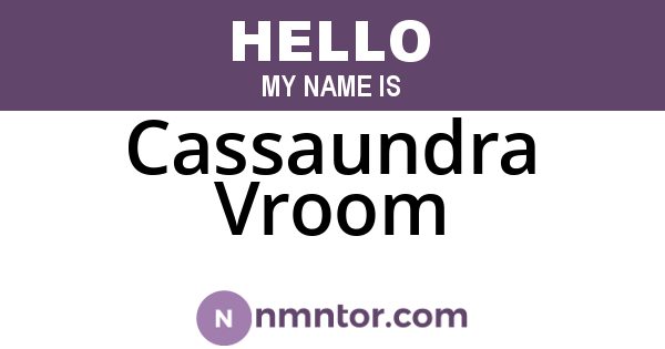 Cassaundra Vroom