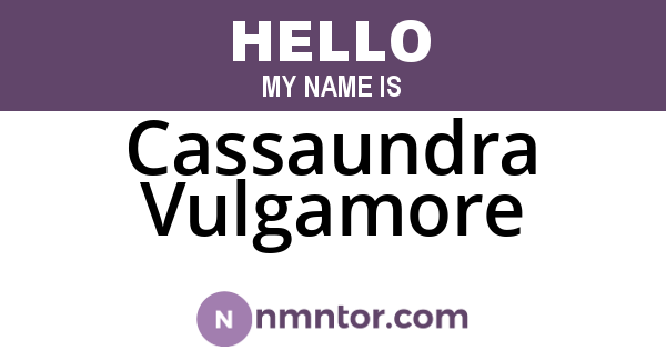 Cassaundra Vulgamore
