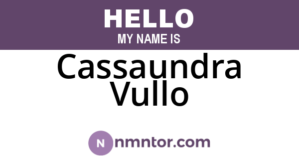 Cassaundra Vullo