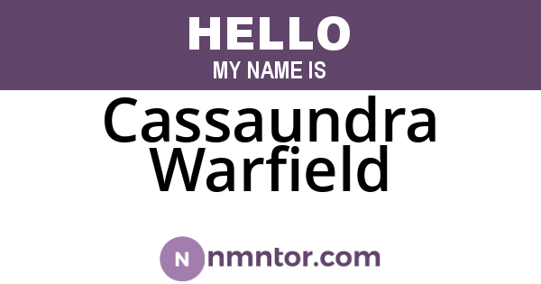 Cassaundra Warfield