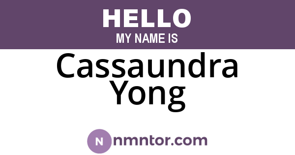 Cassaundra Yong