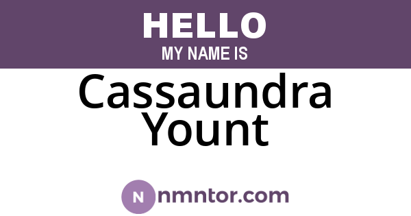 Cassaundra Yount
