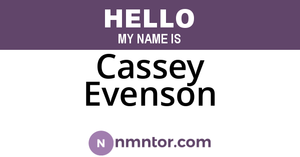 Cassey Evenson