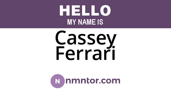 Cassey Ferrari
