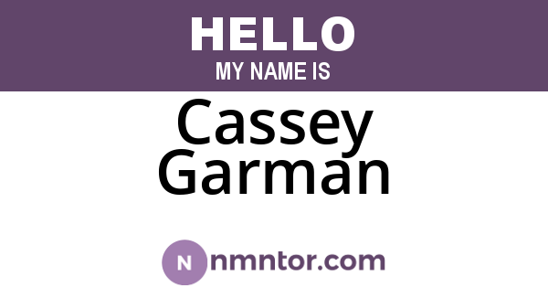 Cassey Garman