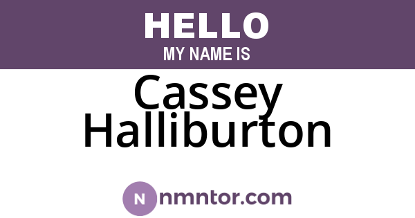 Cassey Halliburton