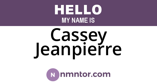 Cassey Jeanpierre