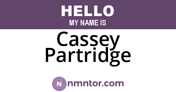 Cassey Partridge