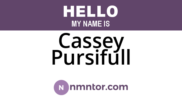 Cassey Pursifull