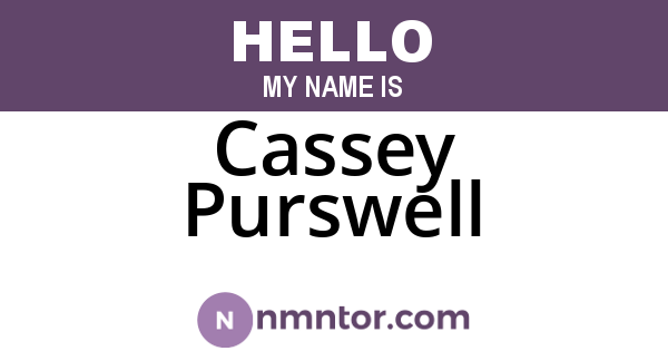 Cassey Purswell