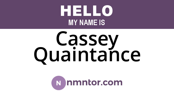 Cassey Quaintance