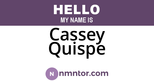 Cassey Quispe
