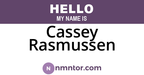 Cassey Rasmussen