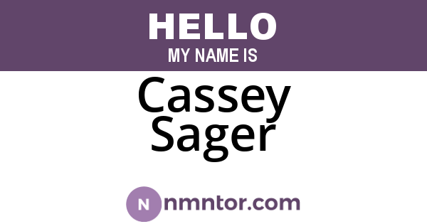Cassey Sager
