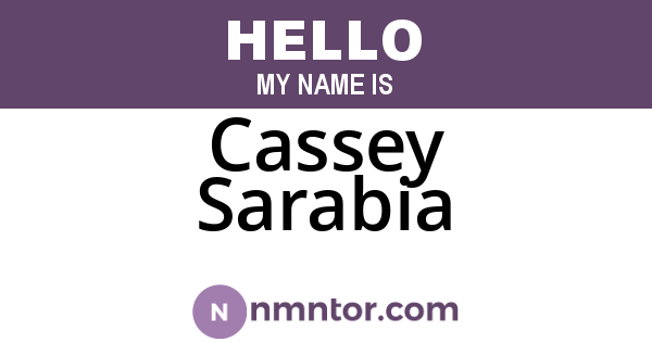 Cassey Sarabia