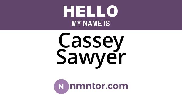 Cassey Sawyer