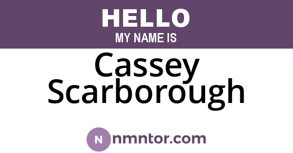 Cassey Scarborough
