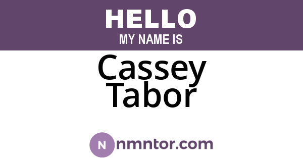 Cassey Tabor