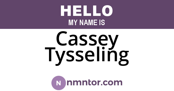 Cassey Tysseling