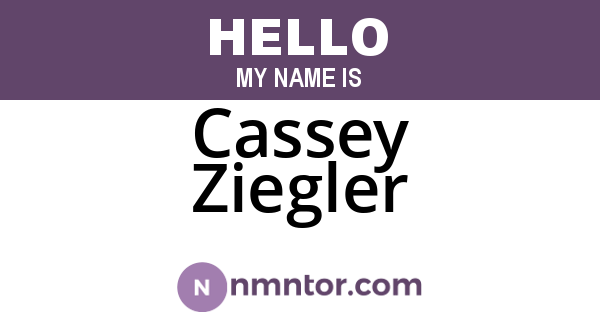 Cassey Ziegler